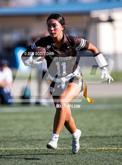 Thumbnail 3 in Saint Francis vs Branham (Milpitas Flag Football Invitational) photogallery.