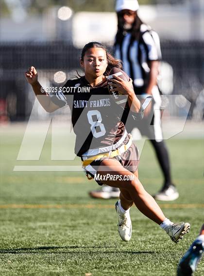 Thumbnail 3 in Saint Francis vs Branham (Milpitas Flag Football Invitational) photogallery.