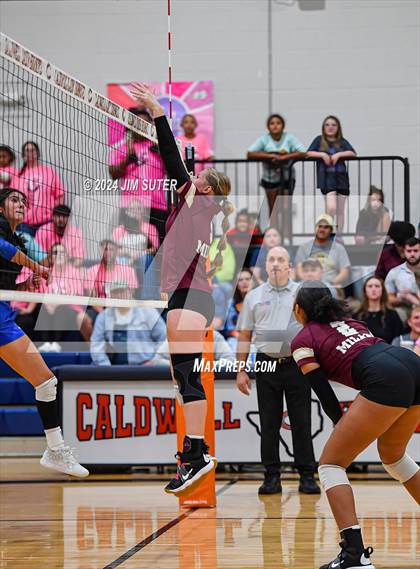 Thumbnail 2 in Mumford vs Milano (UIL Volleyball 2A D2 Bi-District) photogallery.