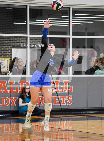Thumbnail 3 in Mumford vs Milano (UIL Volleyball 2A D2 Bi-District) photogallery.