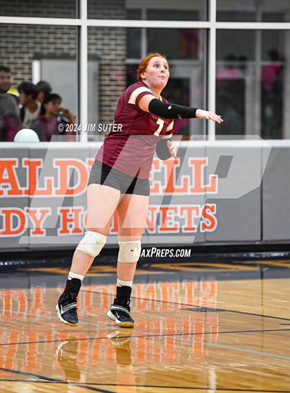 Thumbnail 3 in Mumford vs Milano (UIL Volleyball 2A D2 Bi-District) photogallery.