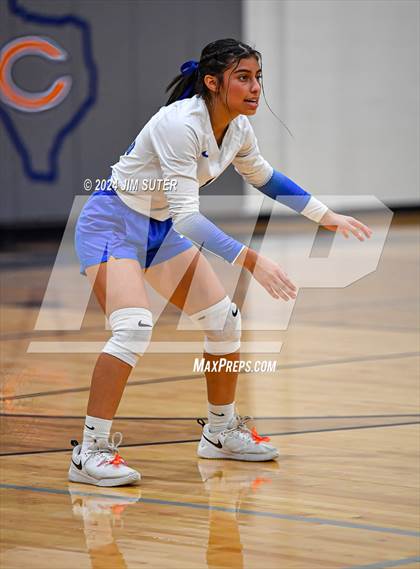 Thumbnail 3 in Mumford vs Milano (UIL Volleyball 2A D2 Bi-District) photogallery.