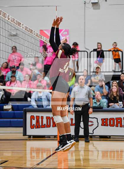 Thumbnail 3 in Mumford vs Milano (UIL Volleyball 2A D2 Bi-District) photogallery.