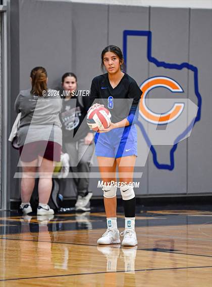 Thumbnail 3 in Mumford vs Milano (UIL Volleyball 2A D2 Bi-District) photogallery.