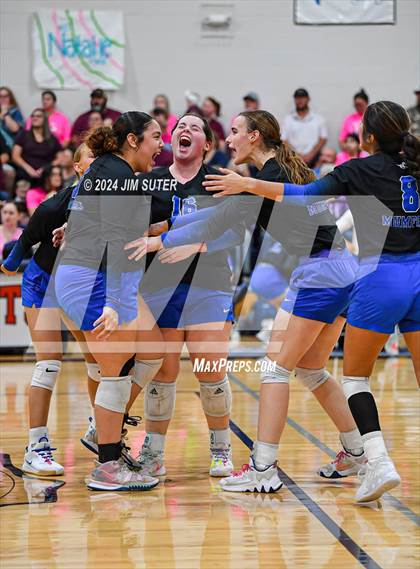 Thumbnail 3 in Mumford vs Milano (UIL Volleyball 2A D2 Bi-District) photogallery.