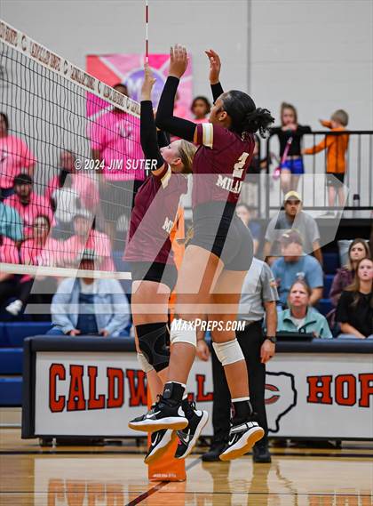 Thumbnail 3 in Mumford vs Milano (UIL Volleyball 2A D2 Bi-District) photogallery.