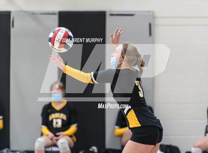 Thumbnail 3 in Thompson Valley vs. Berthoud (at Holy Family HS) photogallery.