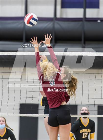 Thumbnail 2 in Thompson Valley vs. Berthoud (at Holy Family HS) photogallery.