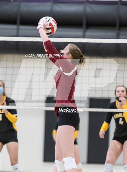 Thumbnail 3 in Thompson Valley vs. Berthoud (at Holy Family HS) photogallery.