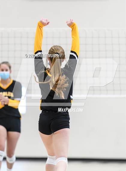 Thumbnail 3 in Thompson Valley vs. Berthoud (at Holy Family HS) photogallery.