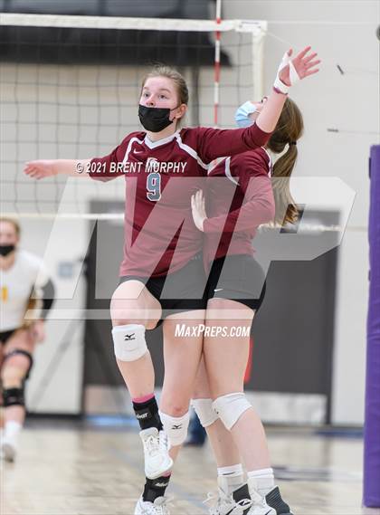 Thumbnail 3 in Thompson Valley vs. Berthoud (at Holy Family HS) photogallery.