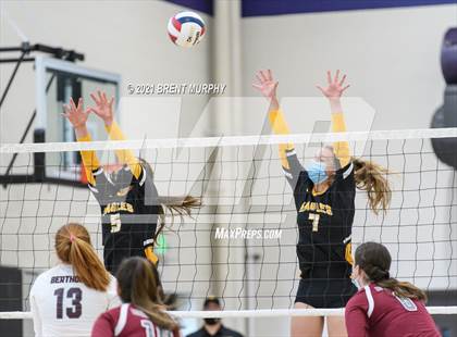 Thumbnail 2 in Thompson Valley vs. Berthoud (at Holy Family HS) photogallery.