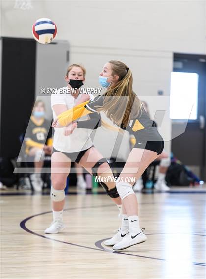 Thumbnail 3 in Thompson Valley vs. Berthoud (at Holy Family HS) photogallery.