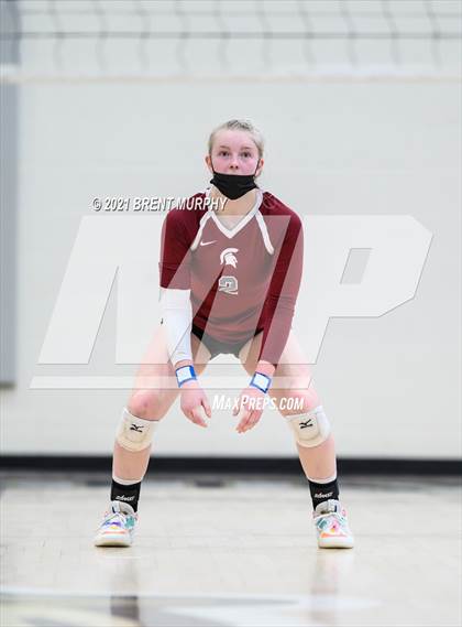Thumbnail 3 in Thompson Valley vs. Berthoud (at Holy Family HS) photogallery.