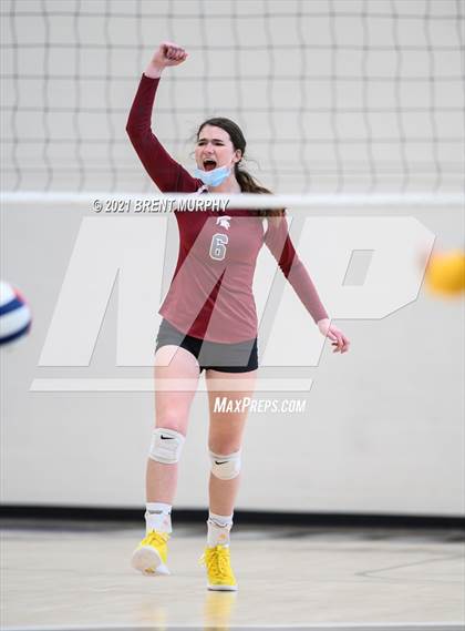 Thumbnail 2 in Thompson Valley vs. Berthoud (at Holy Family HS) photogallery.