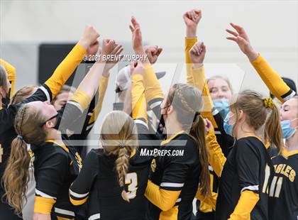Thumbnail 2 in Thompson Valley vs. Berthoud (at Holy Family HS) photogallery.