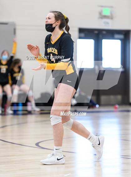 Thumbnail 3 in Thompson Valley vs. Berthoud (at Holy Family HS) photogallery.
