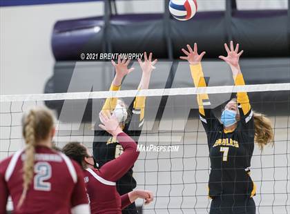 Thumbnail 2 in Thompson Valley vs. Berthoud (at Holy Family HS) photogallery.