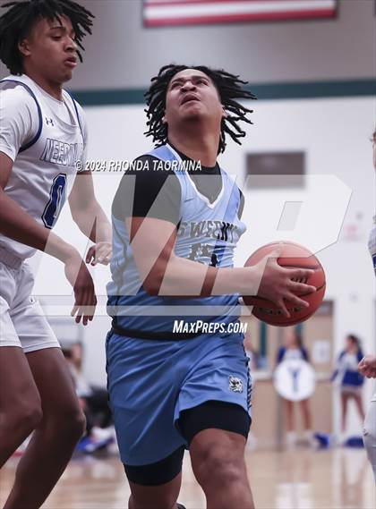 Thumbnail 3 in Sweeny vs Needville (UIL Basketball 4A Region 4 Bi-District) photogallery.
