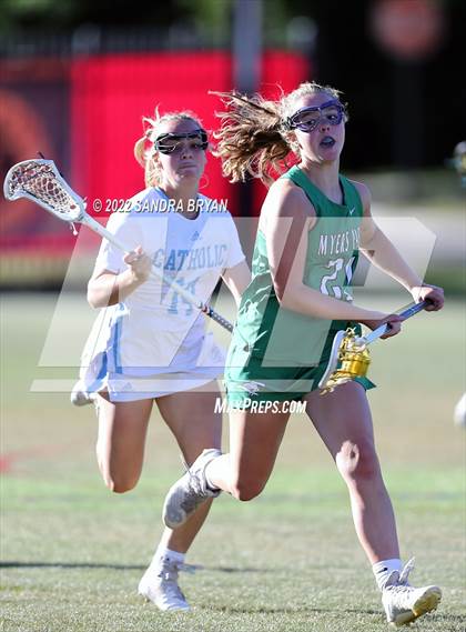 Thumbnail 1 in Myers Park vs Charlotte Catholic (NCHSAA 3rd Round) photogallery.
