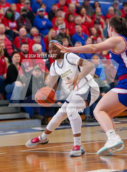 Thumbnail 1 in Caston vs. Marquette Catholic (IHSAA 1A Semi-State 7) photogallery.