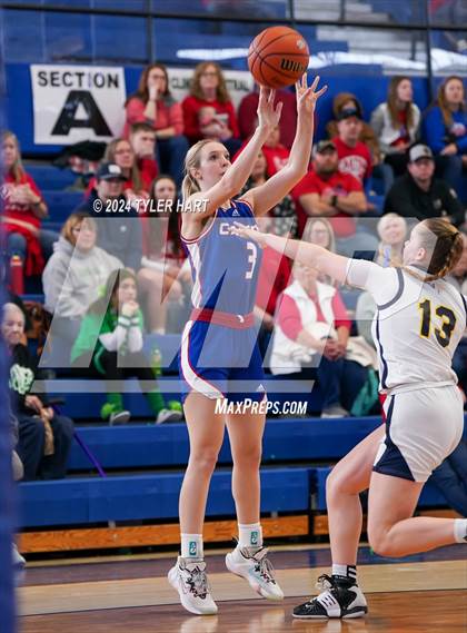 Thumbnail 1 in Caston vs. Marquette Catholic (IHSAA 1A Semi-State 7) photogallery.