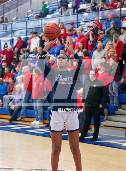 Thumbnail 2 in Caston vs. Marquette Catholic (IHSAA 1A Semi-State 7) photogallery.