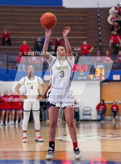 Thumbnail 1 in Caston vs. Marquette Catholic (IHSAA 1A Semi-State 7) photogallery.