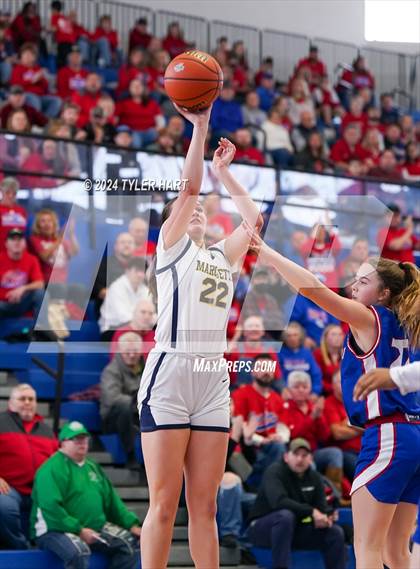 Thumbnail 1 in Caston vs. Marquette Catholic (IHSAA 1A Semi-State 7) photogallery.