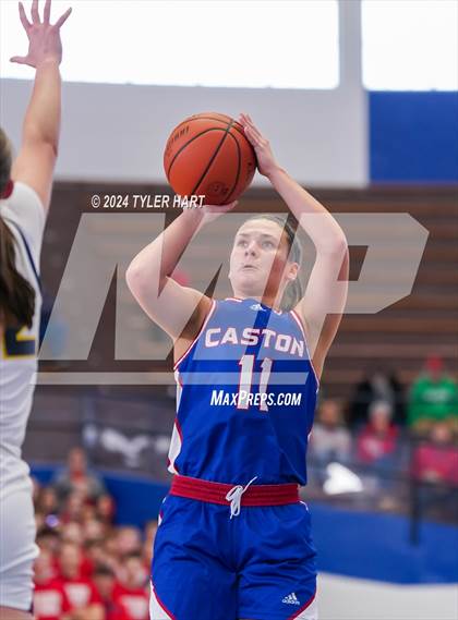 Thumbnail 1 in Caston vs. Marquette Catholic (IHSAA 1A Semi-State 7) photogallery.
