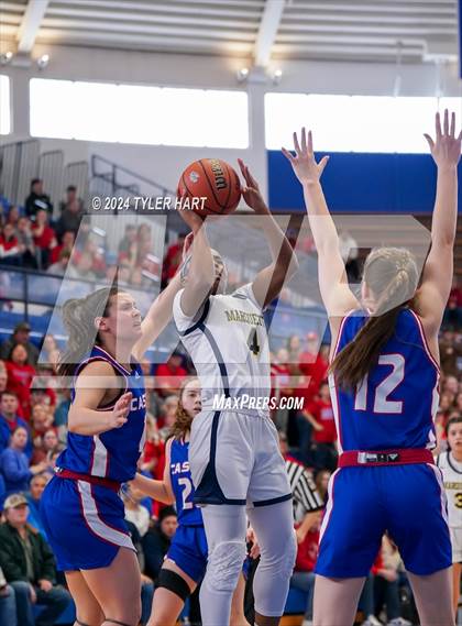 Thumbnail 2 in Caston vs. Marquette Catholic (IHSAA 1A Semi-State 7) photogallery.