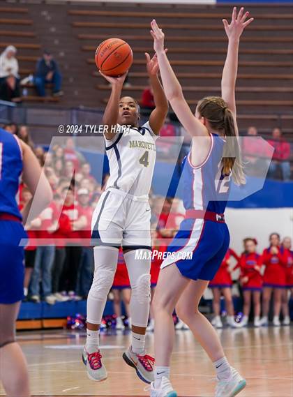Thumbnail 3 in Caston vs. Marquette Catholic (IHSAA 1A Semi-State 7) photogallery.