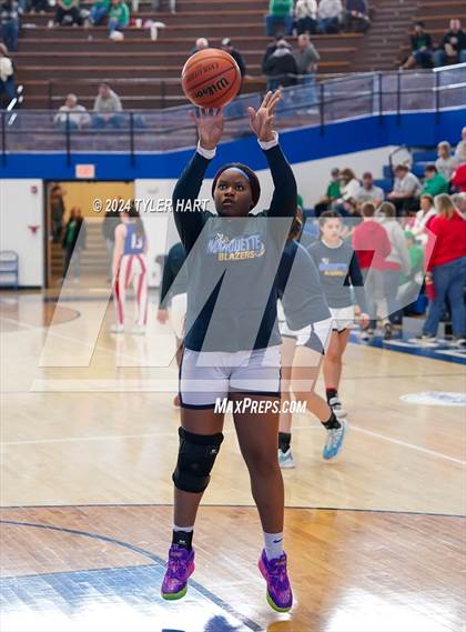 Thumbnail 1 in Caston vs. Marquette Catholic (IHSAA 1A Semi-State 7) photogallery.