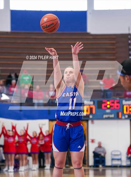 Thumbnail 3 in Caston vs. Marquette Catholic (IHSAA 1A Semi-State 7) photogallery.