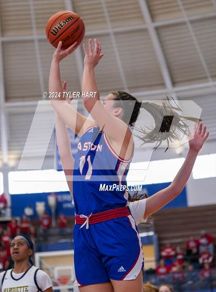 Thumbnail 2 in Caston vs. Marquette Catholic (IHSAA 1A Semi-State 7) photogallery.
