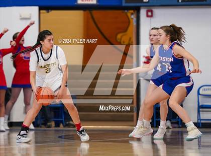 Thumbnail 2 in Caston vs. Marquette Catholic (IHSAA 1A Semi-State 7) photogallery.