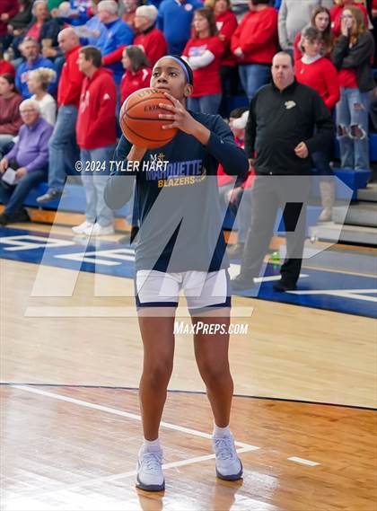 Thumbnail 1 in Caston vs. Marquette Catholic (IHSAA 1A Semi-State 7) photogallery.