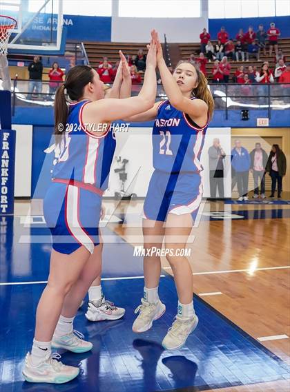 Thumbnail 1 in Caston vs. Marquette Catholic (IHSAA 1A Semi-State 7) photogallery.