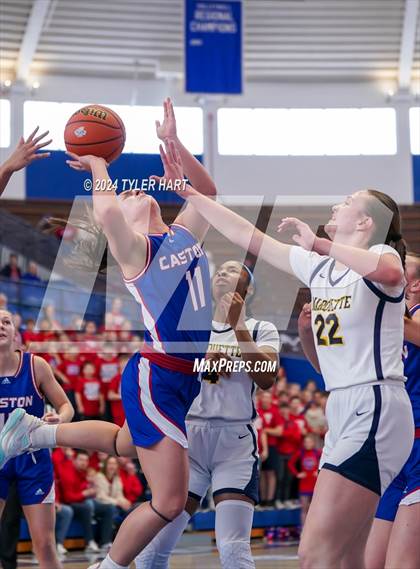 Thumbnail 3 in Caston vs. Marquette Catholic (IHSAA 1A Semi-State 7) photogallery.