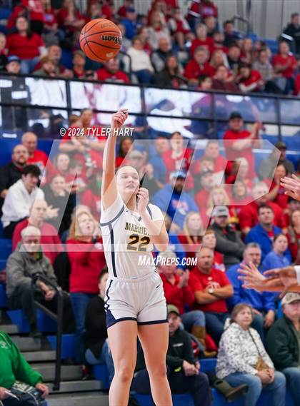 Thumbnail 3 in Caston vs. Marquette Catholic (IHSAA 1A Semi-State 7) photogallery.