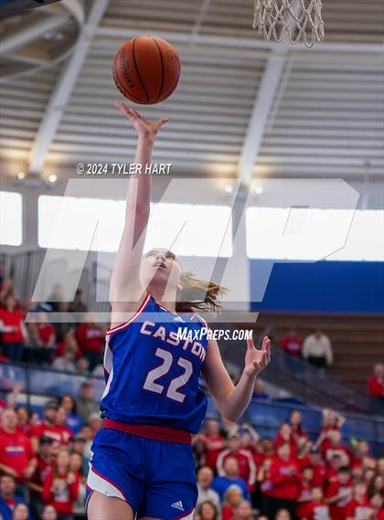 Thumbnail 3 in Caston vs. Marquette Catholic (IHSAA 1A Semi-State 7) photogallery.