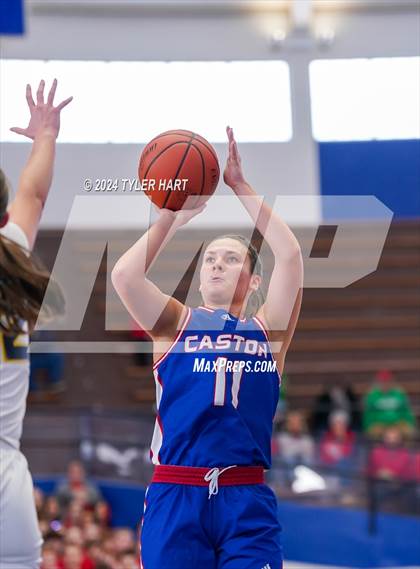 Thumbnail 2 in Caston vs. Marquette Catholic (IHSAA 1A Semi-State 7) photogallery.