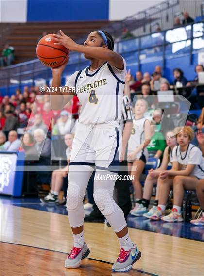 Thumbnail 3 in Caston vs. Marquette Catholic (IHSAA 1A Semi-State 7) photogallery.