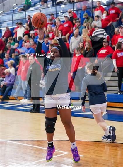 Thumbnail 1 in Caston vs. Marquette Catholic (IHSAA 1A Semi-State 7) photogallery.