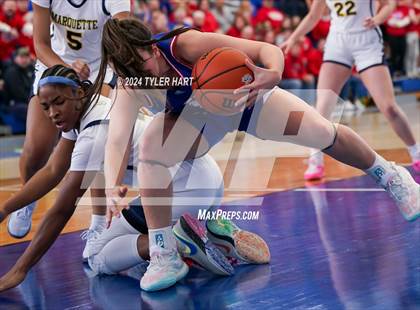 Thumbnail 3 in Caston vs. Marquette Catholic (IHSAA 1A Semi-State 7) photogallery.