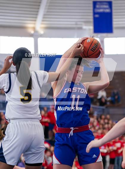 Thumbnail 2 in Caston vs. Marquette Catholic (IHSAA 1A Semi-State 7) photogallery.
