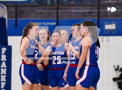 Thumbnail 3 in Caston vs. Marquette Catholic (IHSAA 1A Semi-State 7) photogallery.