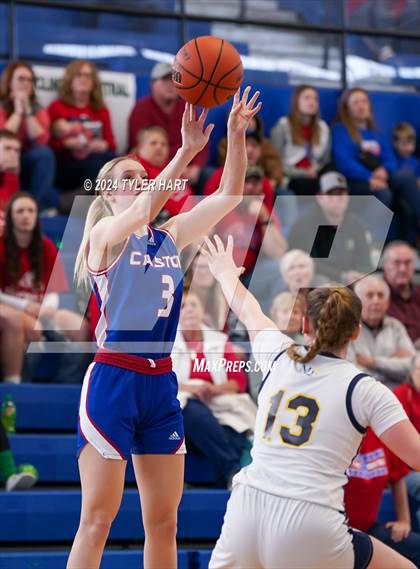 Thumbnail 1 in Caston vs. Marquette Catholic (IHSAA 1A Semi-State 7) photogallery.