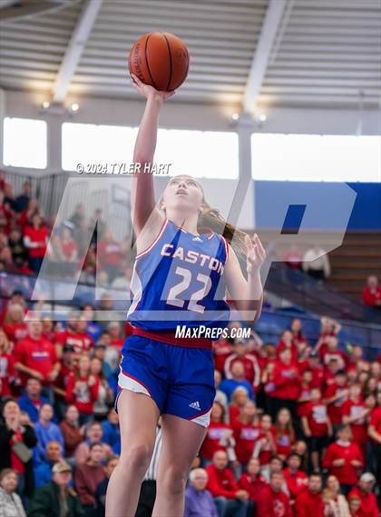 Thumbnail 2 in Caston vs. Marquette Catholic (IHSAA 1A Semi-State 7) photogallery.