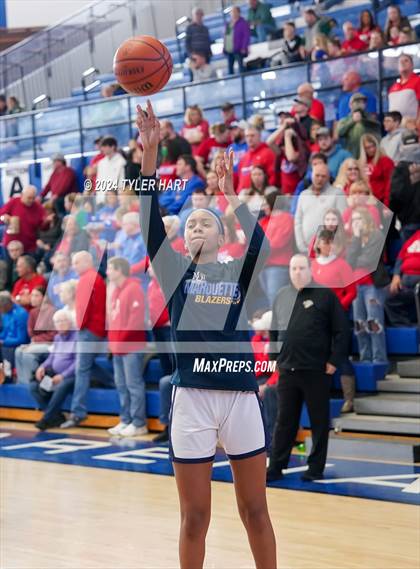 Thumbnail 3 in Caston vs. Marquette Catholic (IHSAA 1A Semi-State 7) photogallery.